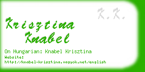 krisztina knabel business card